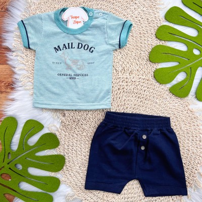 Conj. Camiseta Mail Dog e Bermuda - Verde